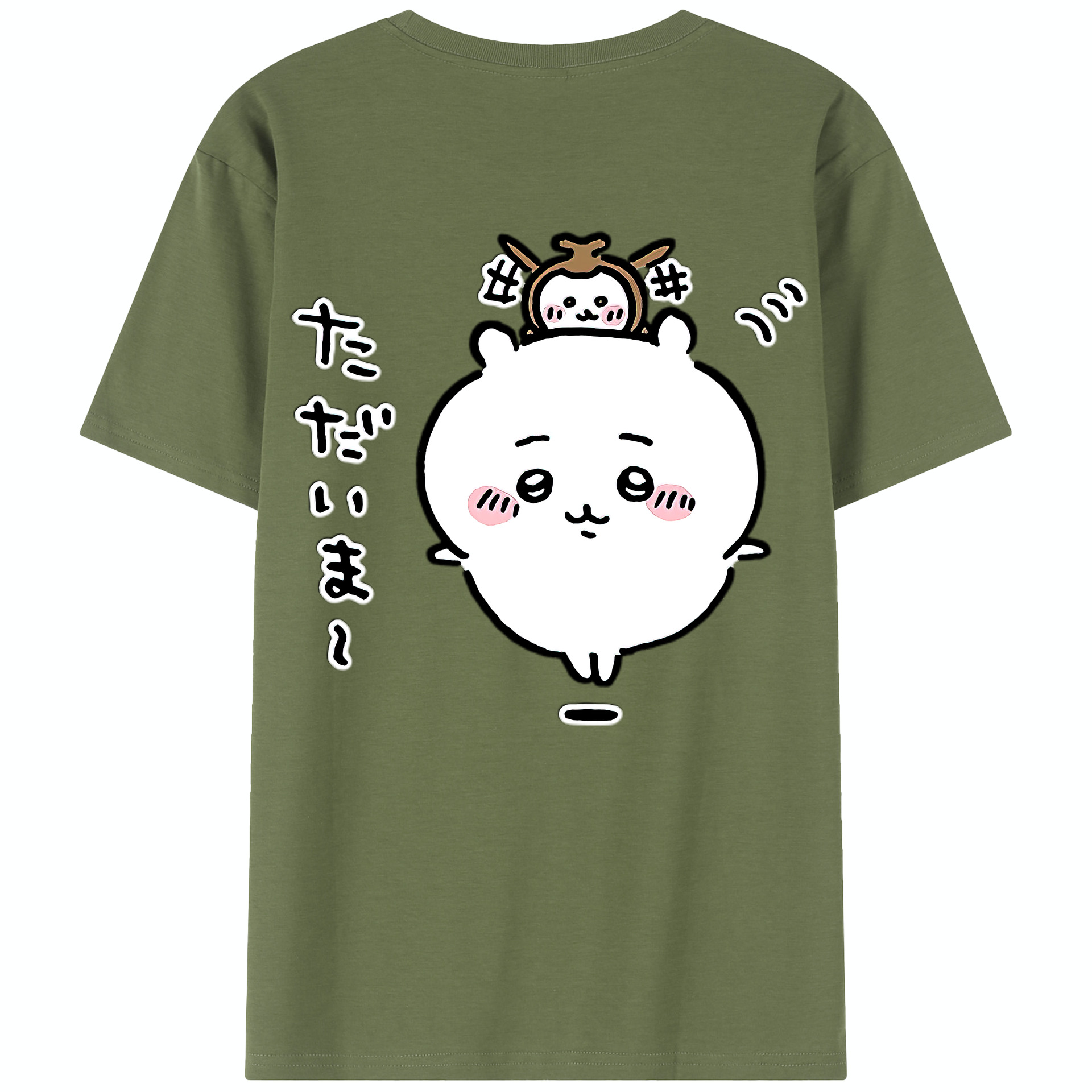 （画像用） ちいかわ ちいかわ Chii-kawa chiikawa 綿100％半袖Tシャツ（背面プリント）